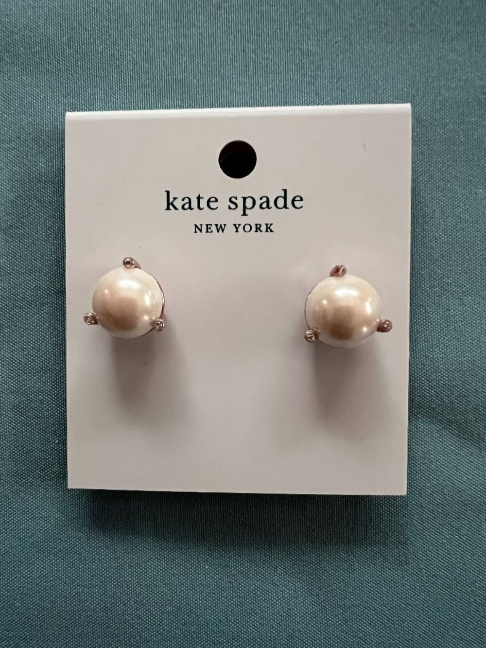 NWT Kate Spade New York Rise & Shine Pearl Stud Earrings